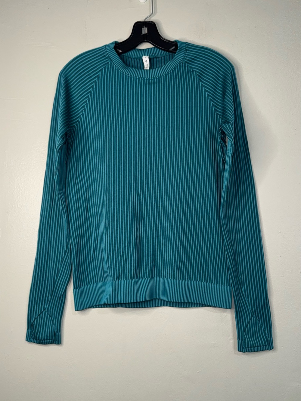 lululemon athletica Teal Ribbed Long Sleeve Pullover